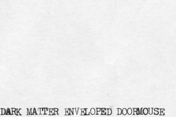 DARK MATTER ENVELOPED DOORMOUSE 