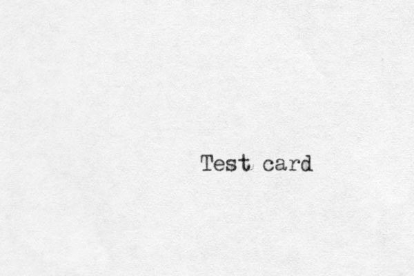 Test card 