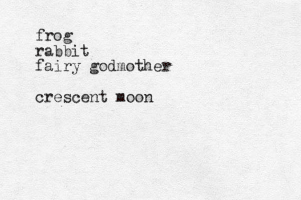 frog rabbit fairy godmother crescent moon