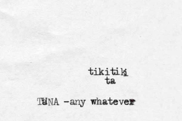 tik tik ta Ta UNA -any whatever i i 