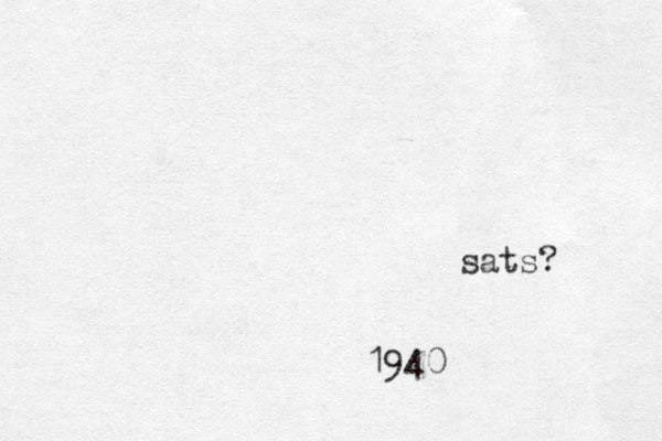 sats? 1940
