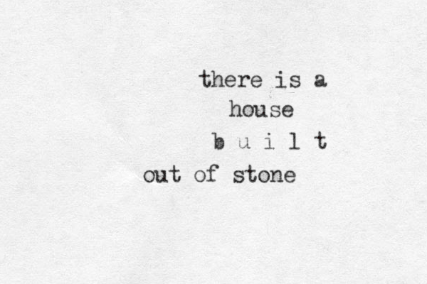 there is a house b u i l t out of stone