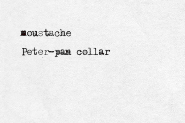 moustache Peter-pan collar