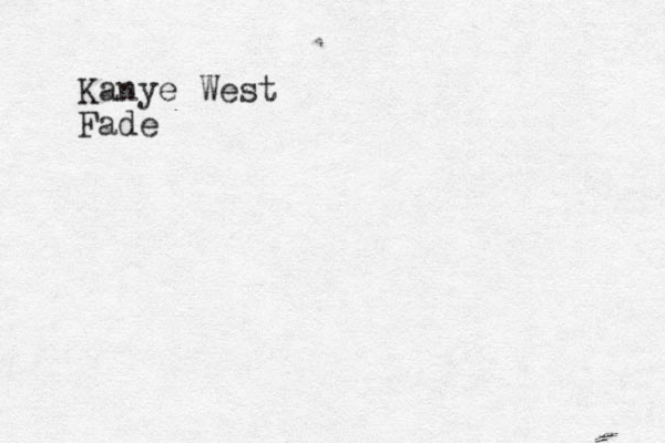 Kanye West Fade