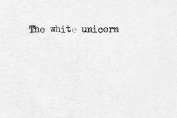 The white unicorn 