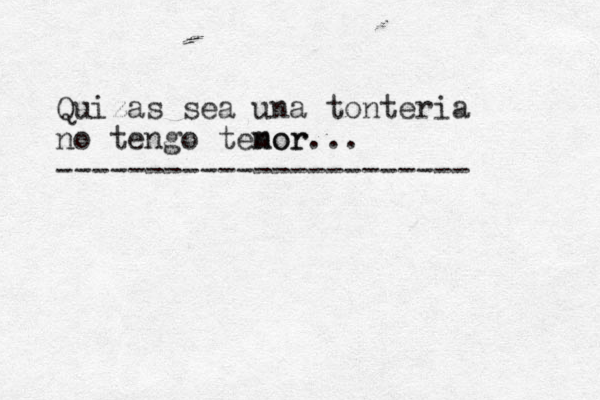 Quizas sea una tonteria no tengo tenor mor... ----------------------- 