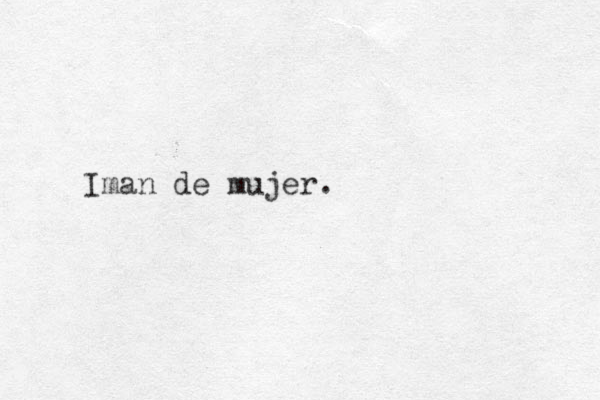 Iman de mujer.