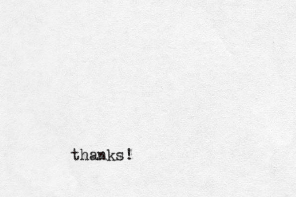 thanks!