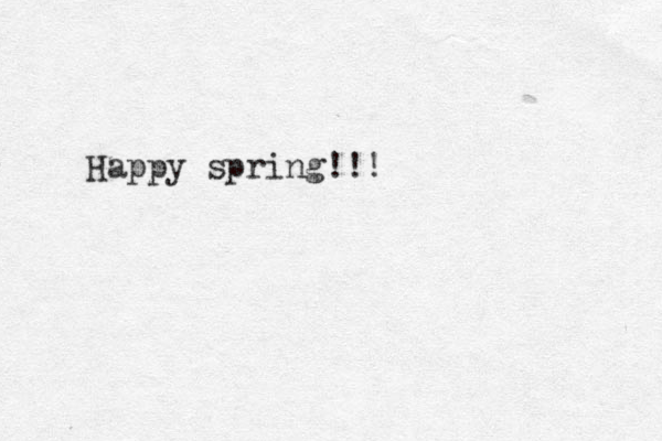 Happy spring!! !