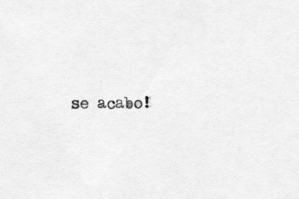 se acabo! 