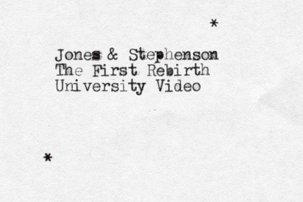Jones & Stephenson The First Rebirth University Video * * 