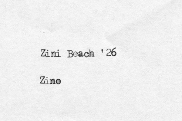 Zini Beach '26 Zino 