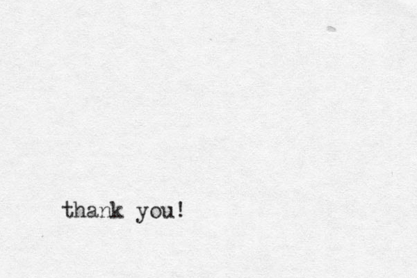 thank you!