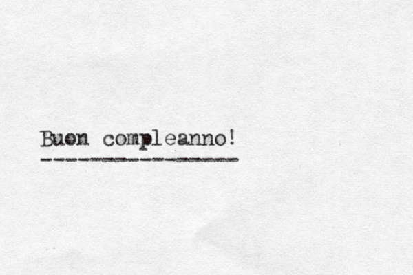 Buon compleanno! ----------------