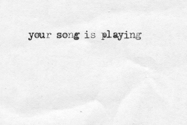 your song is playing 