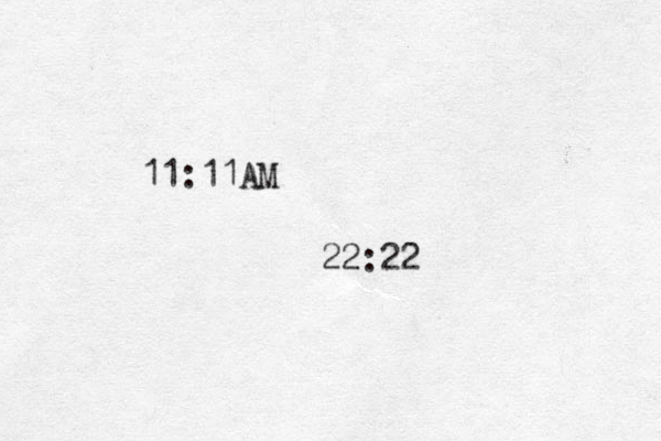 11:11AM 22:22 
