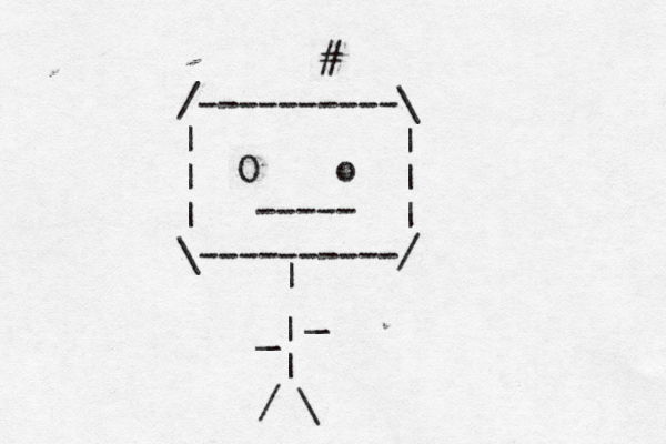 /----------\ | | | | | | \----------/ O o ----- # | ~ | | / \ _ _