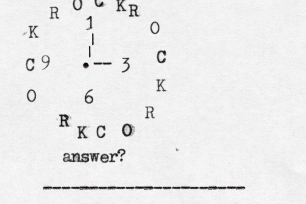 . -- | | 1 36 9 R OCKROCKRO CKROCK answer? ---------------------