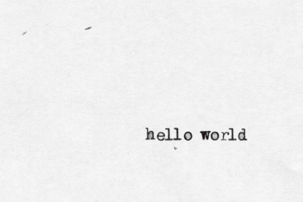 hello world