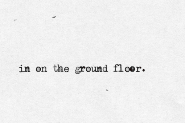 in on the ground floor