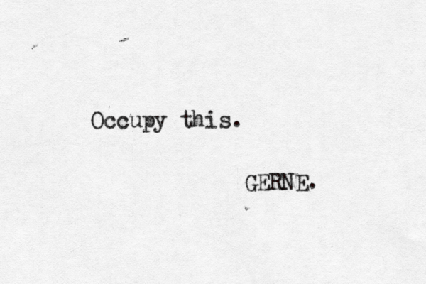 Occupy thi GERNE