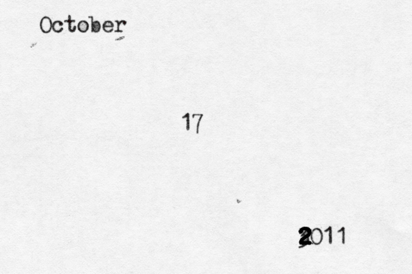 October 17 3011 2 2 2 2 2 2 2 2 2 2