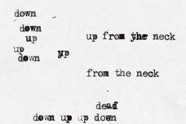 deaf d from the neck y up up from yhr the neck down down up up down down up up doe w