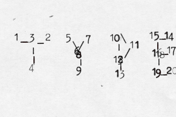 1 3 2 4 5 6 7 8 9 10 11 13 2 13 14 15 16 17 18 19 20 _ _ _ _ _ | | | \ / | | / \ | |