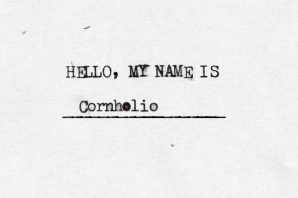 HELLO, MY NAME IS _________________ Cornholio