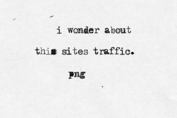 i wonder about this sites traffic. pn