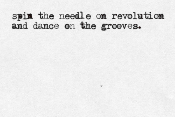 spin the needle on revolution and dance on the grooves