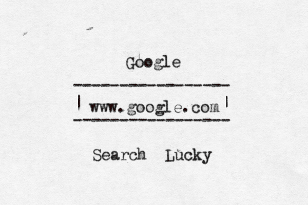 Google ----------------- | | ----------------- Search Luck www.google.com