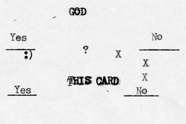 G Go O OD D Yes No _____ ______ : THIS CARD THIS CARD T hIs CARD Yes _____ No _____ ?