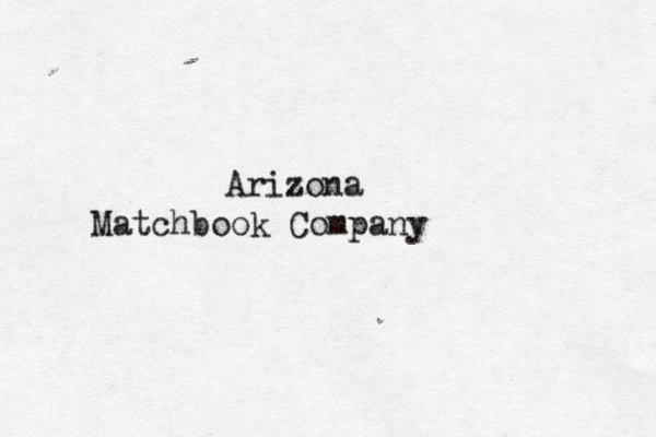 Arizona Matchbook Compan