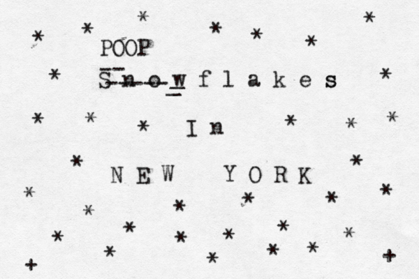 S n o w f l a k e s s I n N E W Y O R K * * * * * * * * * * * * * * * * * * * * * * * * * * * * * * * + + * -- -----_ _ POOP