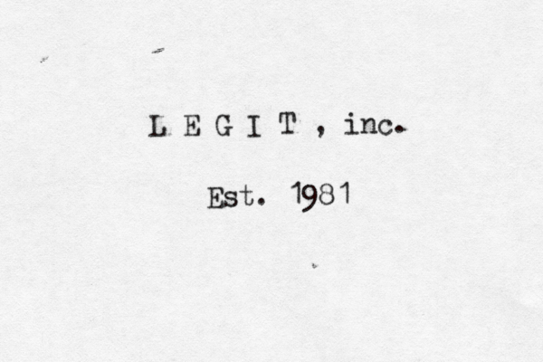 L E G I T , inc. Est. 1981