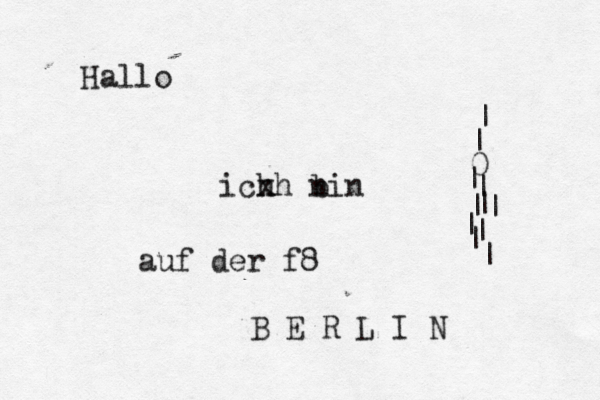 Hallo ich xh nin b auf der f8 B E R L I N | | 0 | | || | | | | |