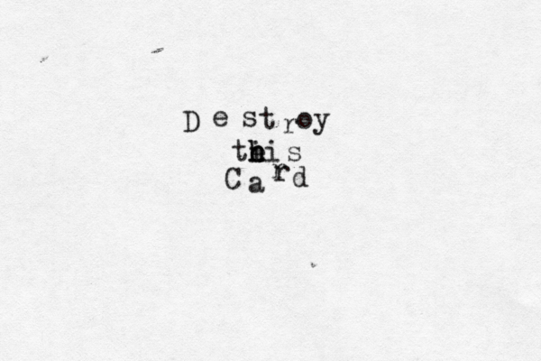 D e s t r oy te i h hi s C a r r d