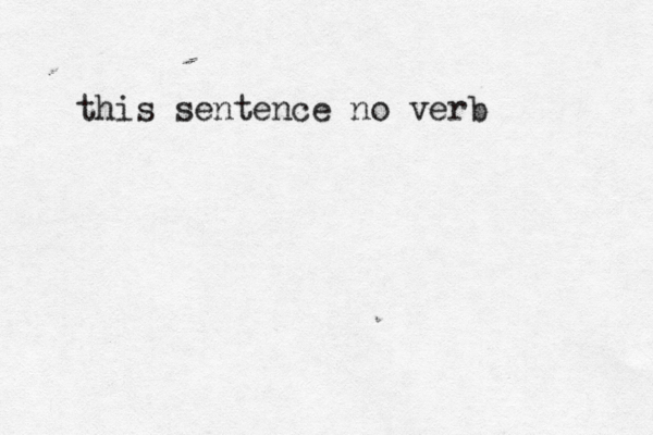this sentence no ver