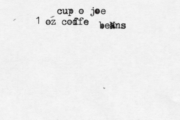 cup o joe 1 oz codfe f beN an