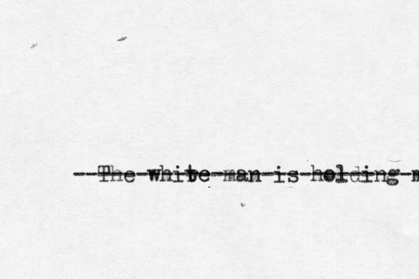 The whire te man is holding m -----------------------------