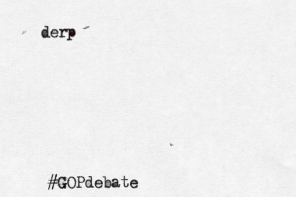 #GOPdeba der