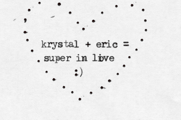 krystal + eric = super in live o :) . . . . . . . . . . . . . . . . . . . . . . , . . . . . . . .