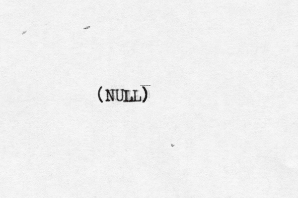 (NULL) 
