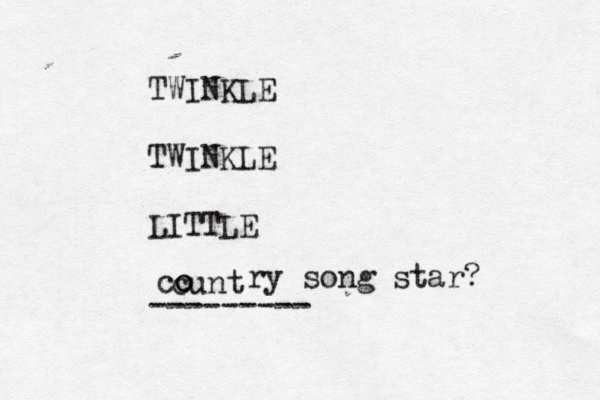 TWINKLE TWINKLE LITTLE -------- cun co o ry song star
