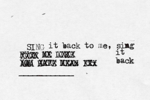 FUCK ME LIKE YOU HATE ME. ___________ XXXX XXXX AN IT XX SIN XXXX XXXz Xzx XX AAA it back to me, sing it back