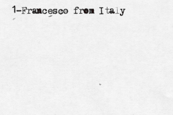 1-Francesco from Italy