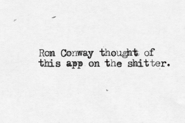 Ron Conway thought of this app on the shitter.