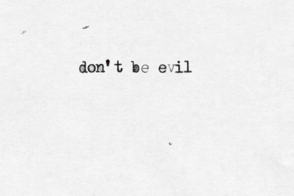 don't be evi