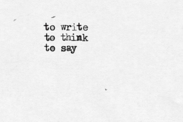 to write to think to sa